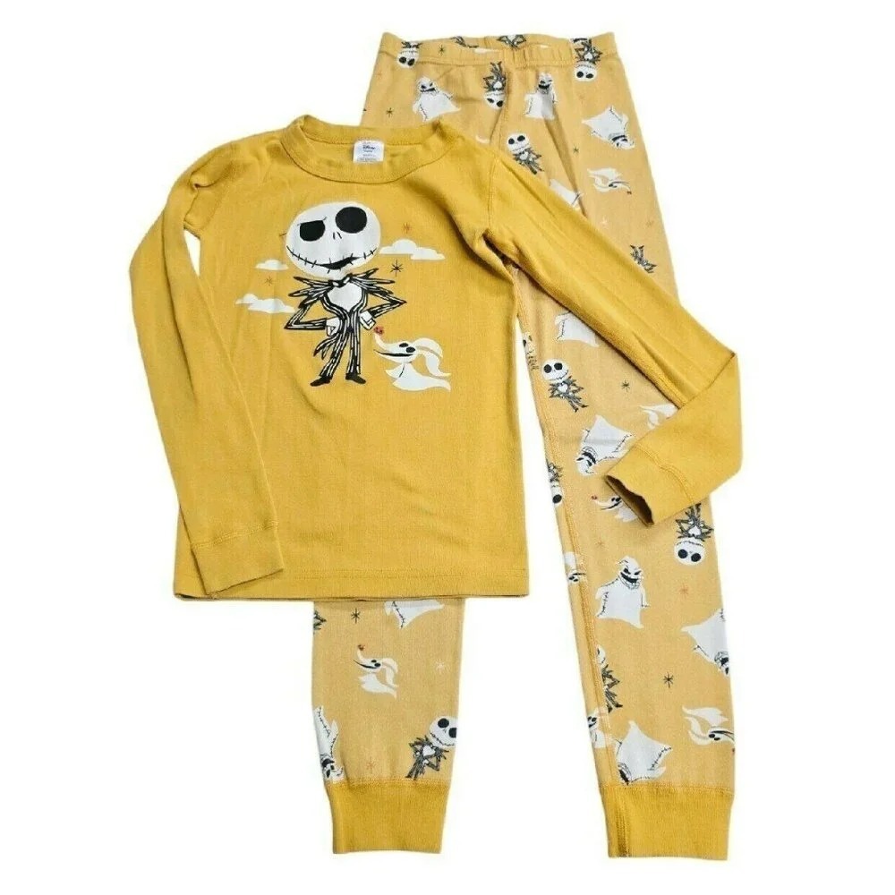 Hanna Andersson Jack Skellington Long Johns Pajamas‎ - 8 Kids
